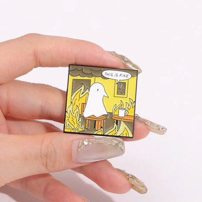 Cartoon Oyasumi Punpun Enamel Pins Custom Anime Goodnight Punk Metal Brooches Lapel Badge Jewelry Gifts For Friends Wholesale Kawaii Side