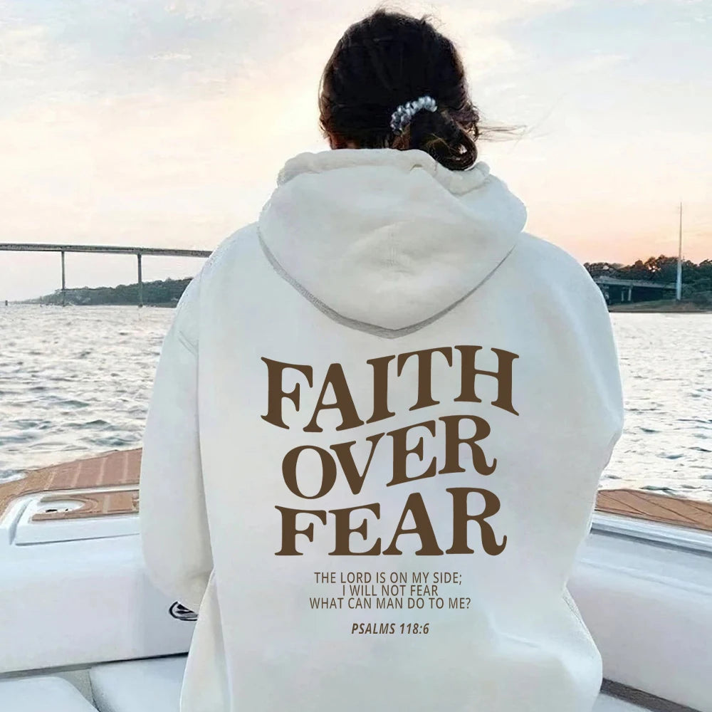 Faith Over Fear Hoodie Kawaii Side