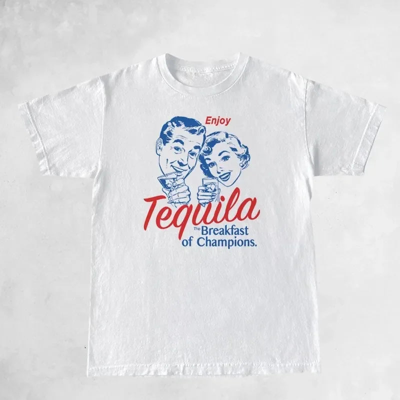 Enjoy Tequila Retro T-Shirt Kawaii Side