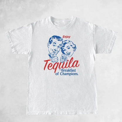 Enjoy Tequila Retro T-Shirt Kawaii Side