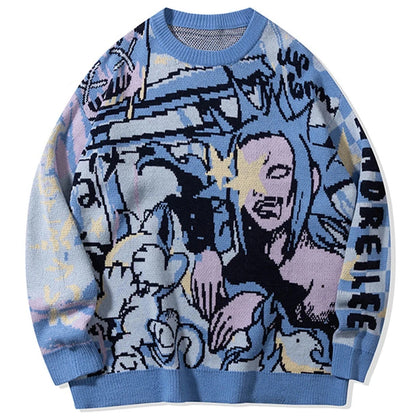 Harajuku Oversized Sweater Kawaii Side