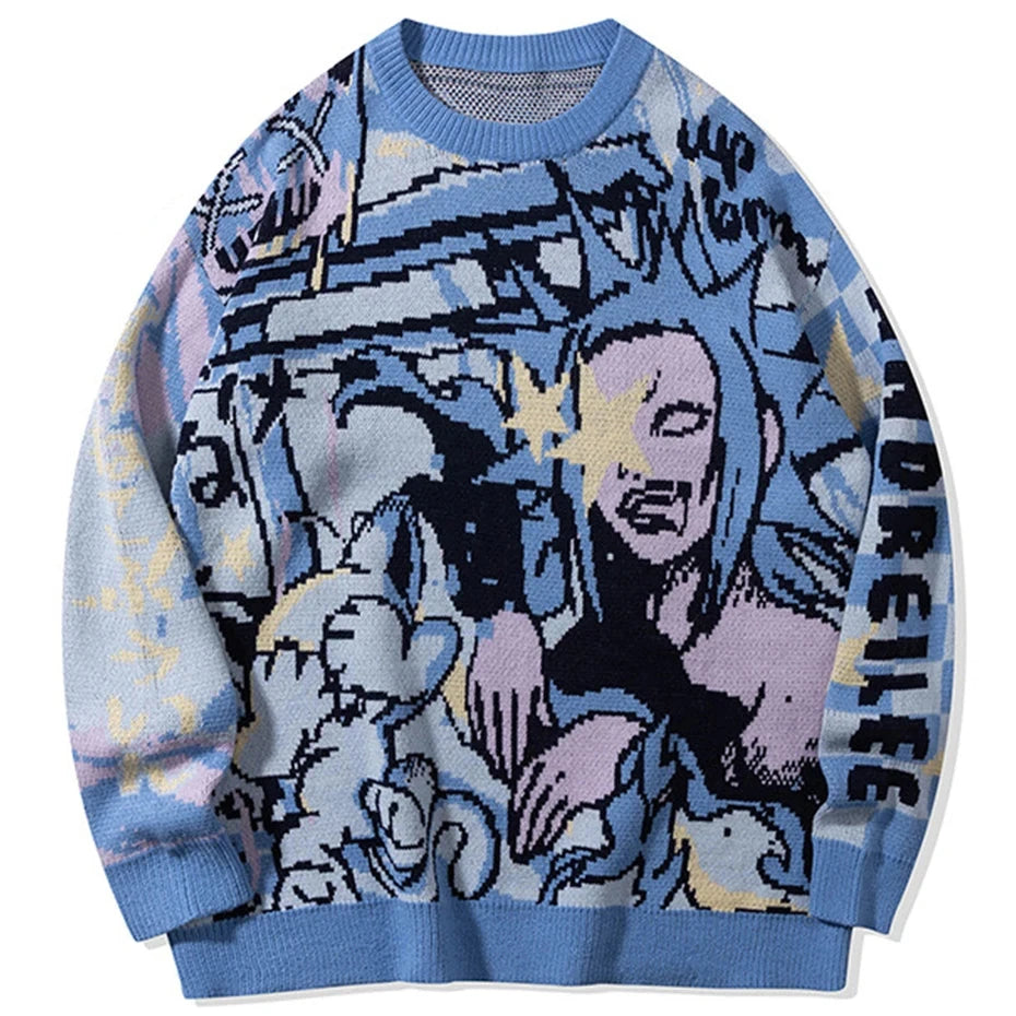 Harajuku Oversized Sweater Kawaii Side