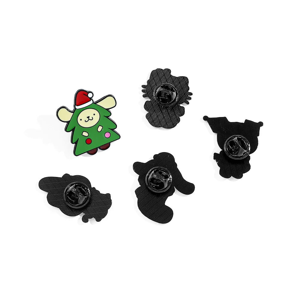 Kawaii Christmas Enamel Pin Kawaii Side