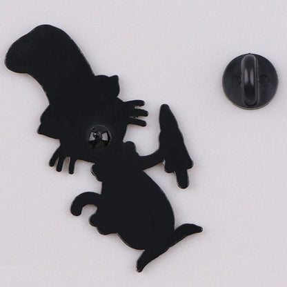 The Cat in the Hat Enamel Pin Kawaii Side