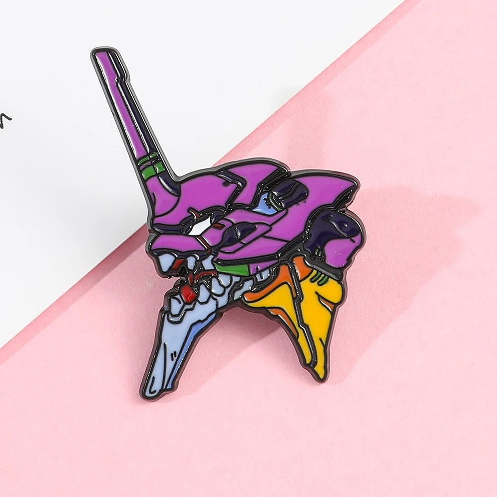 Evangelion Eva Enamel Pin Kawaii Side