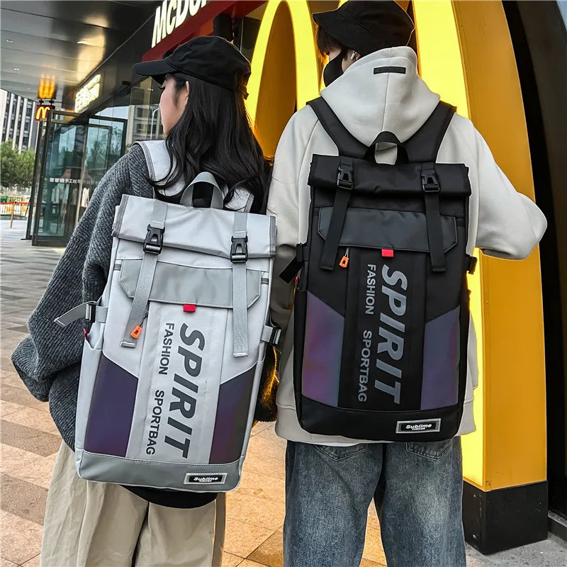 Techwear Reflective Backpack Kawaii Side