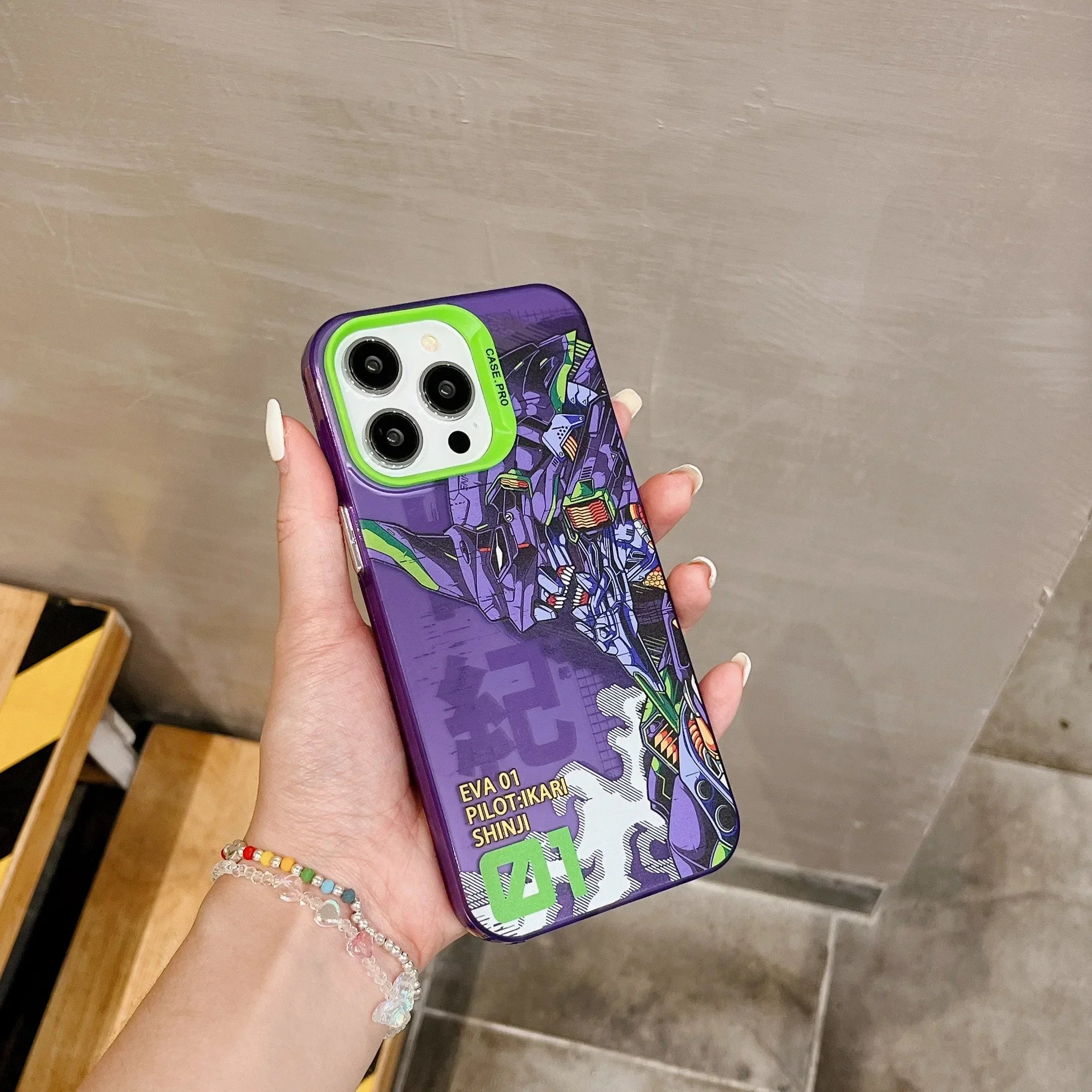 Evagelion Eva Phone Case for iPhone Kawaii Side