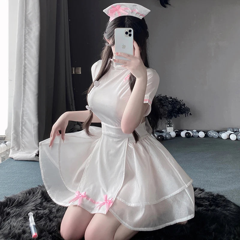 Sexy Nurse Lingerie Costume Kawaii Side