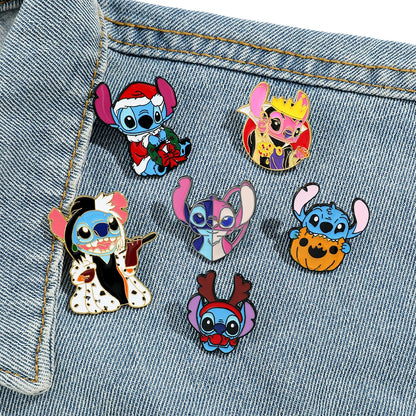 Stitch in Costume II Enamel Pin Kawaii Side