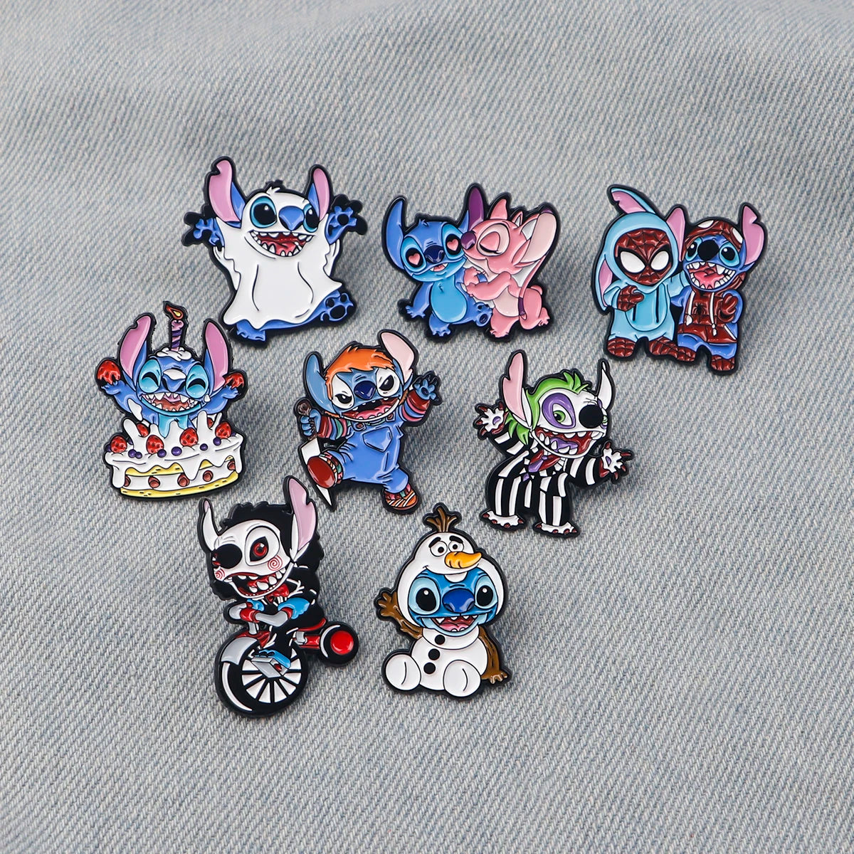 Stitch in Costume Enamel Pin Kawaii Side