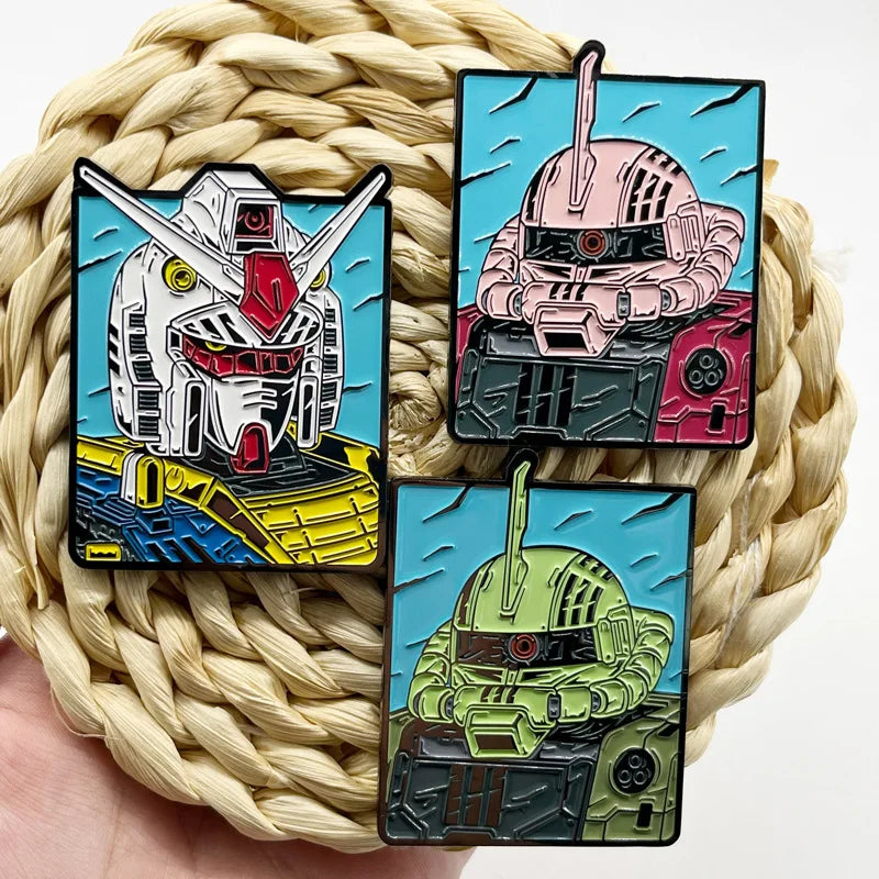 Asian Robots Enamel Pin Kawaii Side