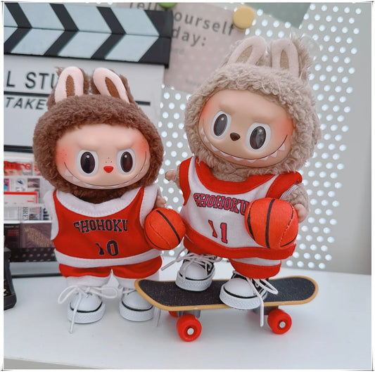 Labubu Shohoku Basketball Outfit and Sneakers Set (Labubu Not Included)