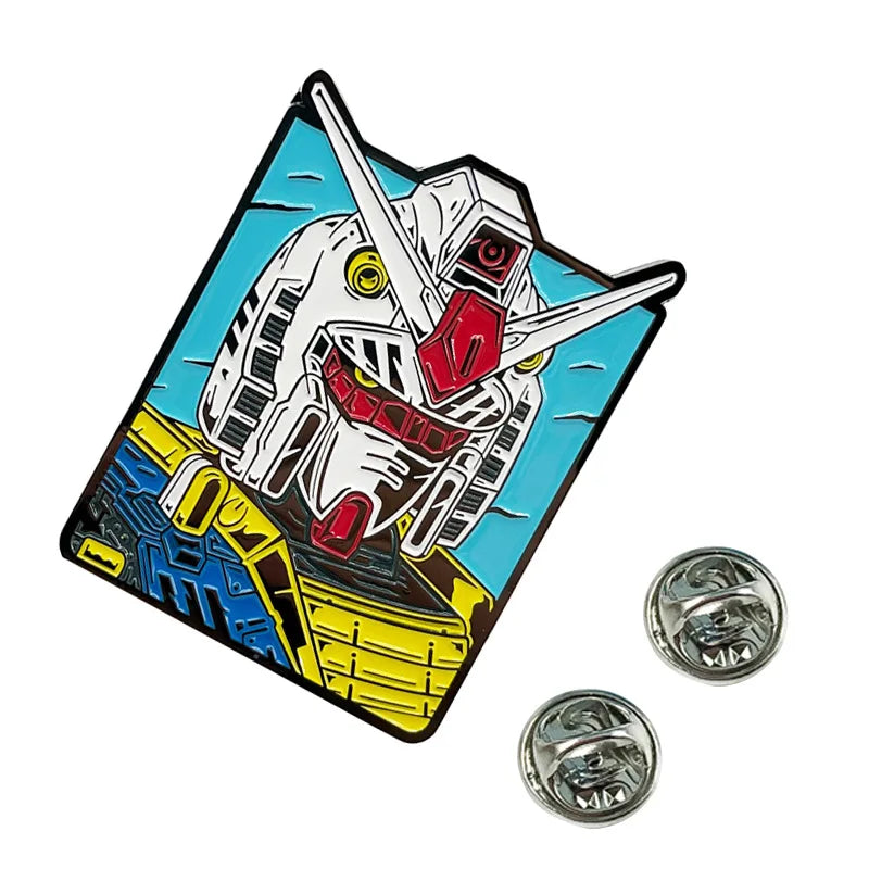 Asian Robots Enamel Pin Kawaii Side