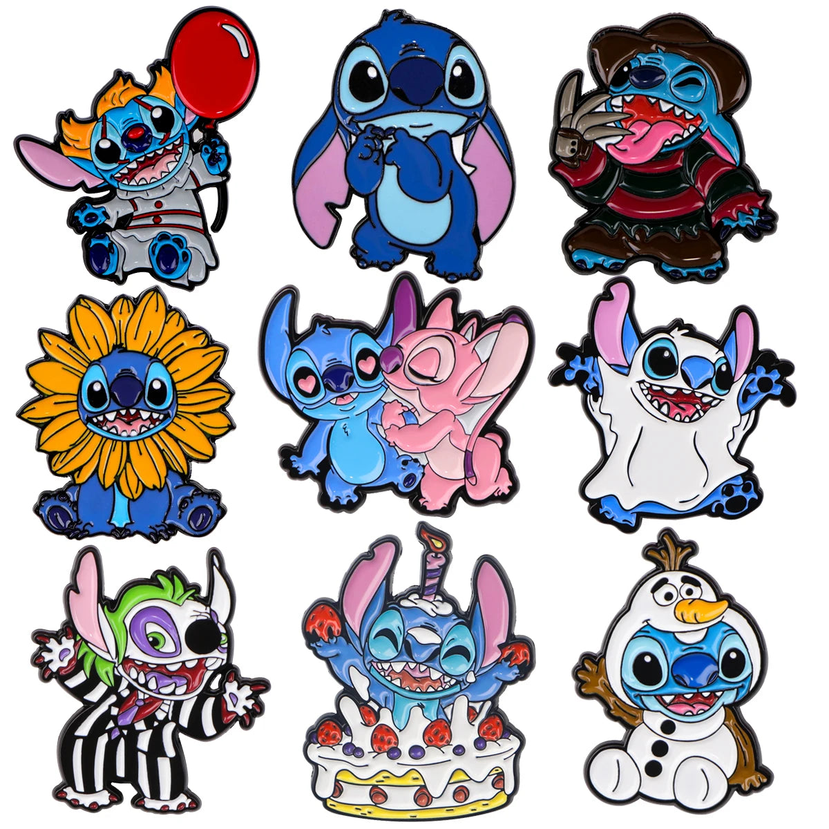 Stitch in Costume Enamel Pin Kawaii Side