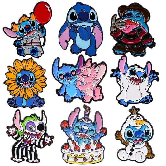 Stitch in Costume Enamel Pin Kawaii Side