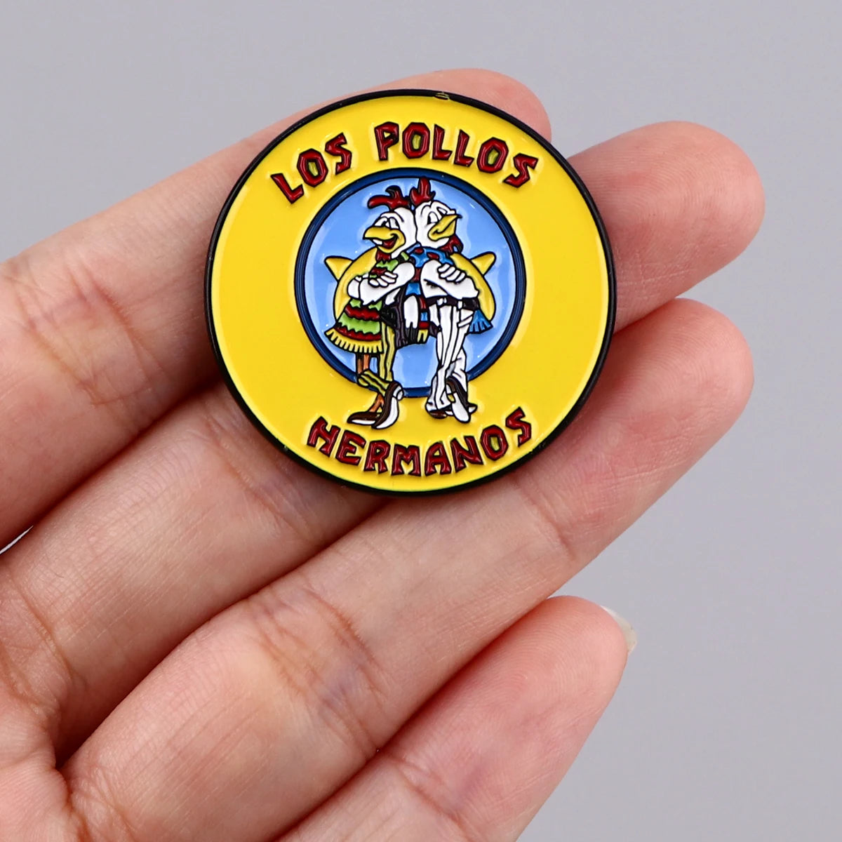 Los Pollos Hermanos Enamel Pin Kawaii Side