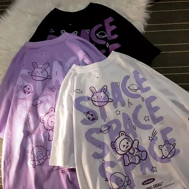Space Bunny Oversized T-Shirt - Kawaii Side