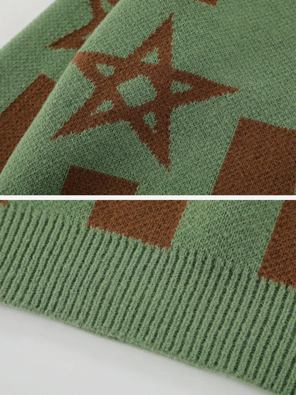 Star Embroidery Sweater - Kawaii Side