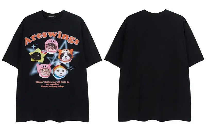 Star Kittens T-Shirt - Kawaii Side