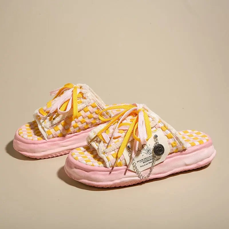 Chinelo Estilo Verão Fashion Grafiti Kawaii - Kawaii Side