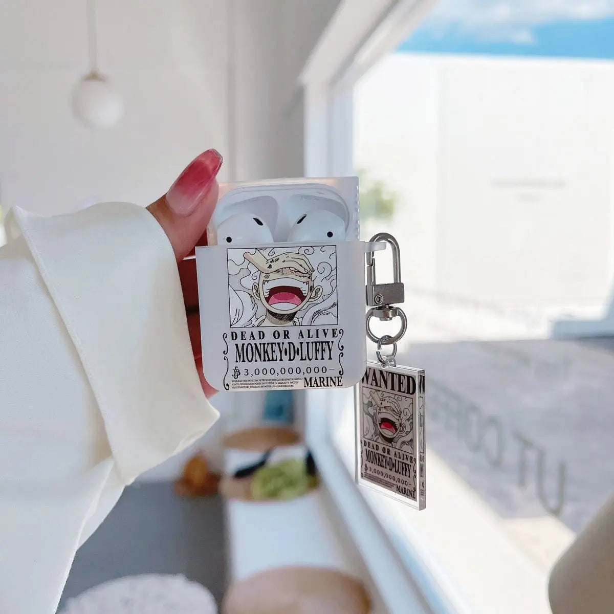Wanted Poster Luffy Gear 5 AirPods Case - Kawaii Side