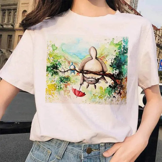 Totoro Watercolor T-Shirt - Kawaii Side