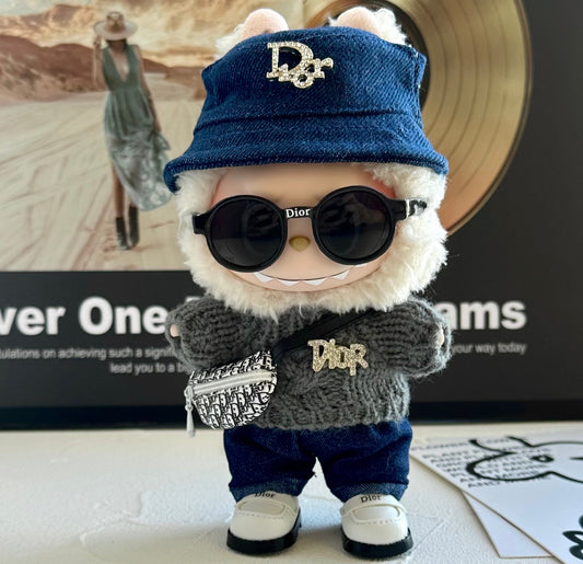 Dior-Inspired Labubu Denim Streetwear - (Labubu Not Included)