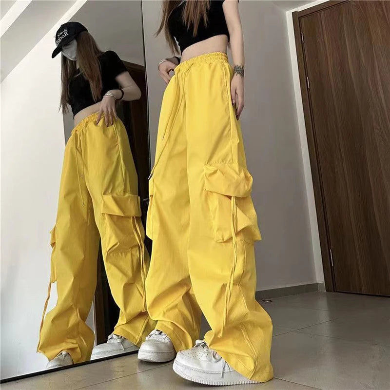 Y2K Baggy Cargo Pants Kawaii Side