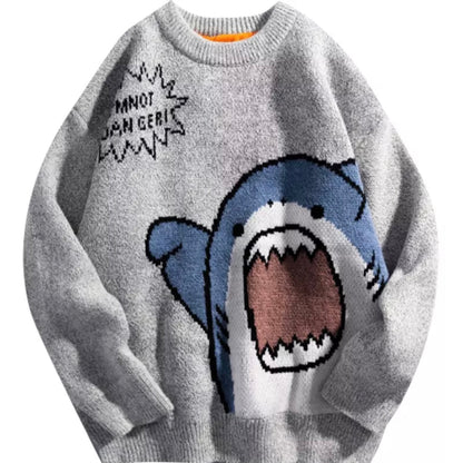Happy Shark Sweatshirt Kawaii Side