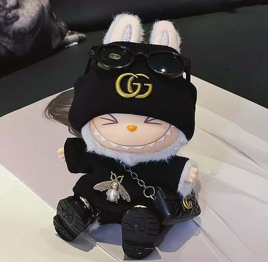 Gucci-Inspired Labubu Bee Motif Streetwear Outfit Set -  (Labubu Not Included)