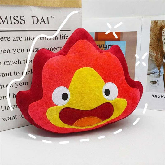 Almofada Pelúcia Calcifer - Studio Ghibli Howl's Moving Castle Ghibli Escala GatoGeek