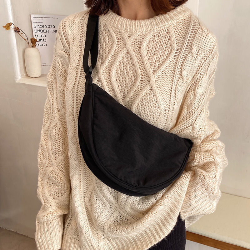 Always Ready To Go Canvas Shoulder Bags Kawaii Side
