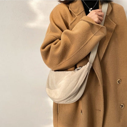 Always Ready To Go Canvas Shoulder Bags Kawaii Side