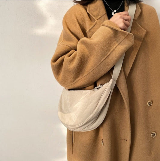 Always Ready To Go Canvas Shoulder Bags Kawaii Side