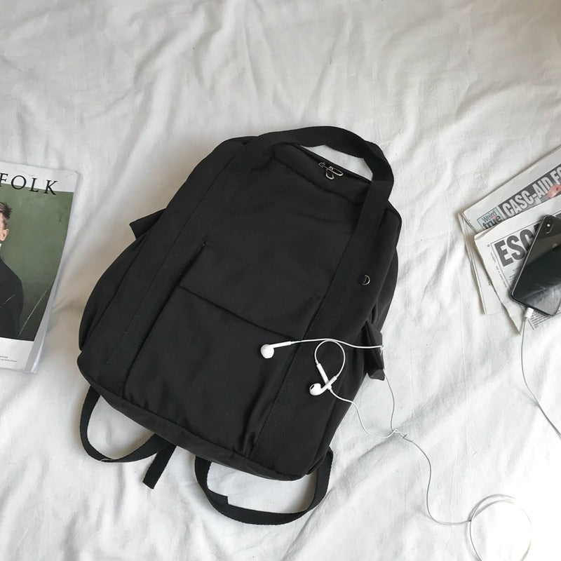 Anything But Basic Double Handle Canvas School Backpacks Kawaii Side