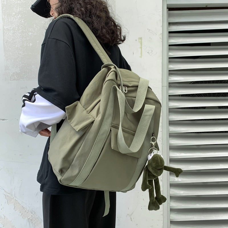 Anything But Basic Double Handle Canvas School Backpacks Kawaii Side