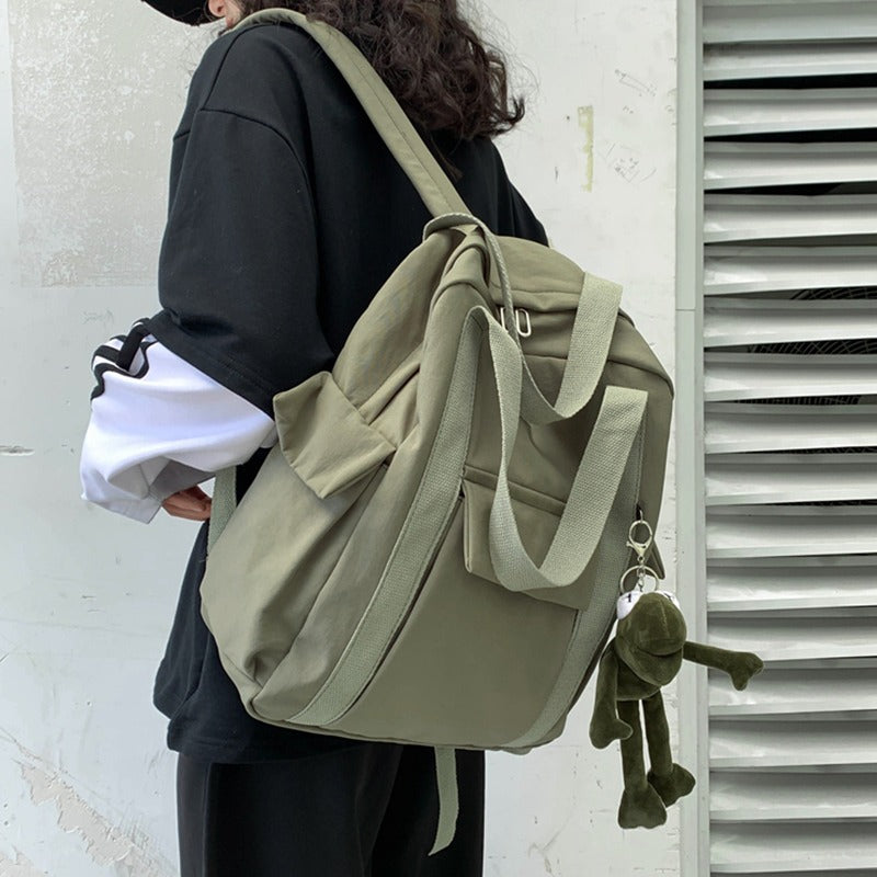 Anything But Basic Double Handle Canvas School Backpacks Kawaii Side