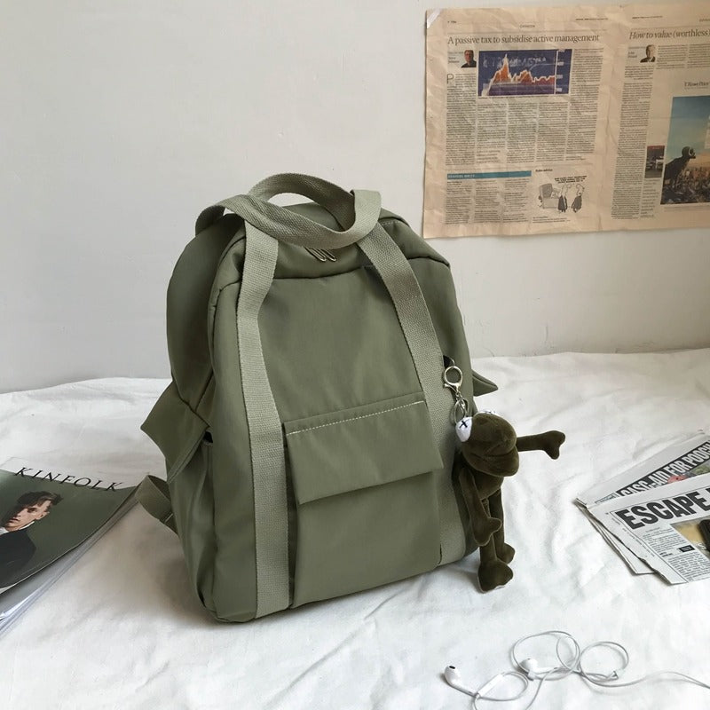 Anything But Basic Double Handle Canvas School Backpacks Kawaii Side