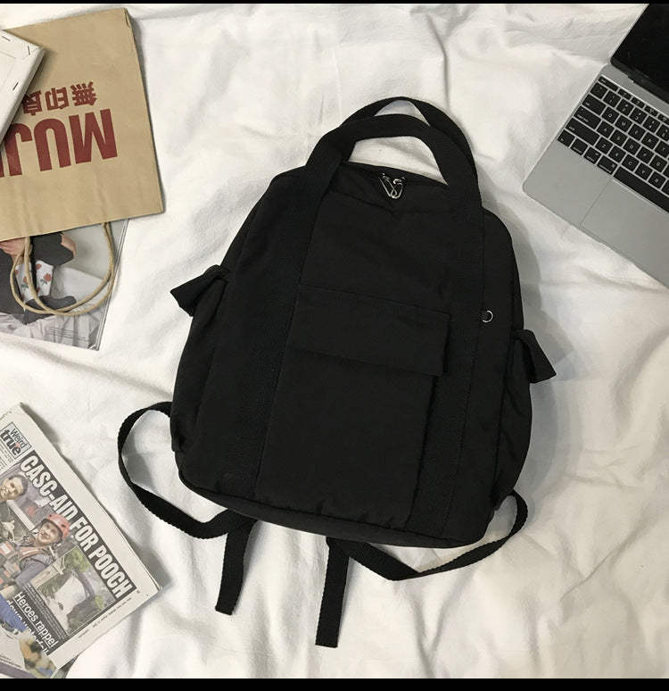 Anything But Basic Double Handle Canvas School Backpacks Kawaii Side