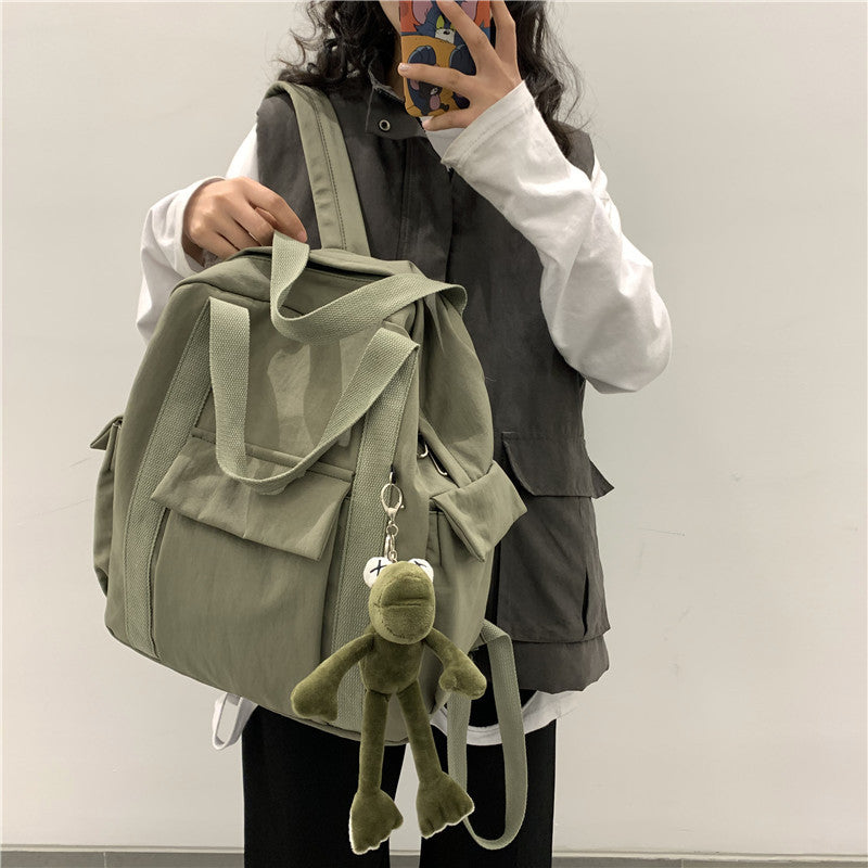 Anything But Basic Double Handle Canvas School Backpacks Kawaii Side