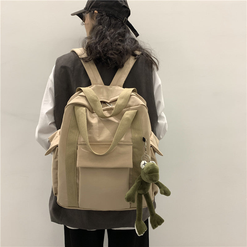 Anything But Basic Double Handle Canvas School Backpacks Kawaii Side