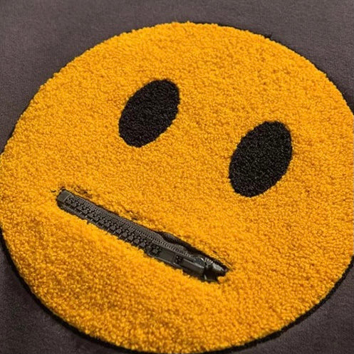 Zipper Emoji Hoodie Kawaii Side