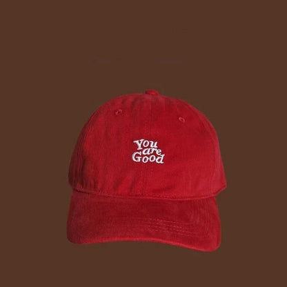 Brown Peaked Cap Men's and Women's Summer Fashion Casual American Retro Soft Top Baseball Cap Small Sun Protection Hat GatoGeek Red Adjustable 