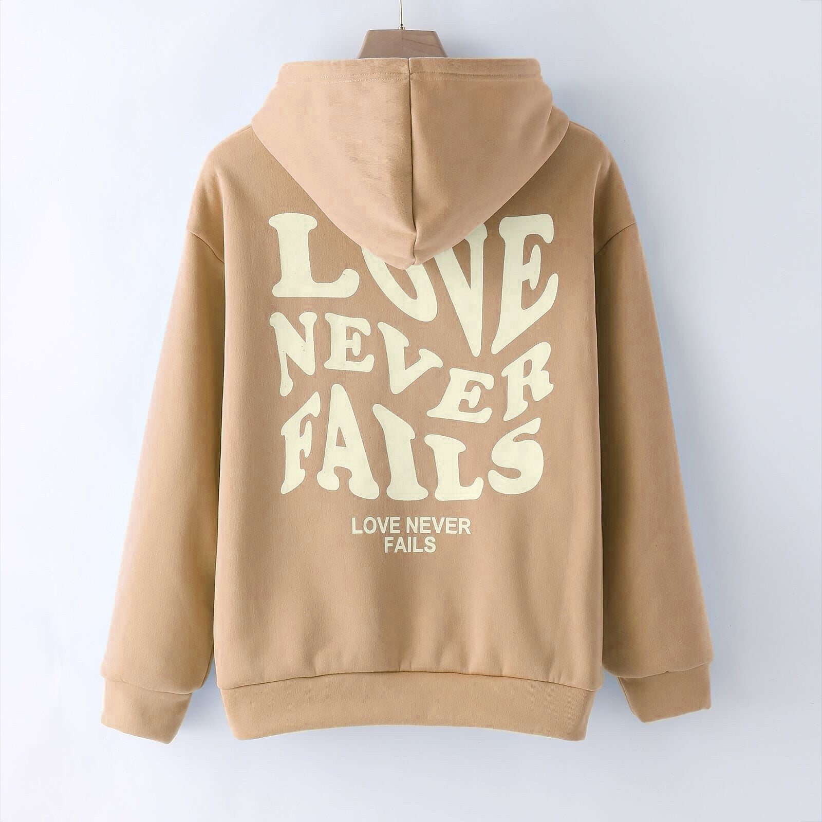 Love Never Fails Aesthetic Hoodie Kawaii Side