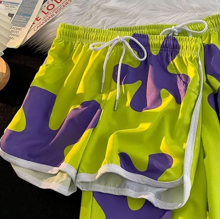 Coral Sports Shorts Kawaii Side