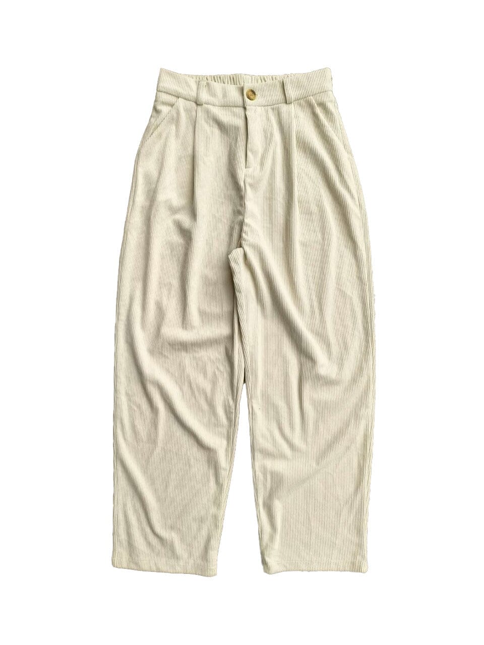 Retro Corduroy Straight Leg Pants Kawaii Side