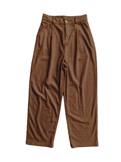 Retro Corduroy Straight Leg Pants Kawaii Side