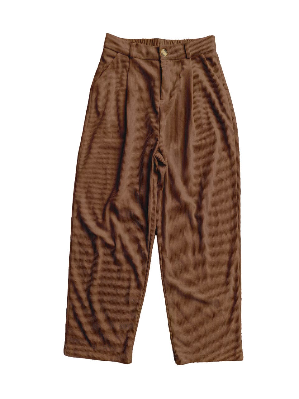 Retro Corduroy Straight Leg Pants Kawaii Side