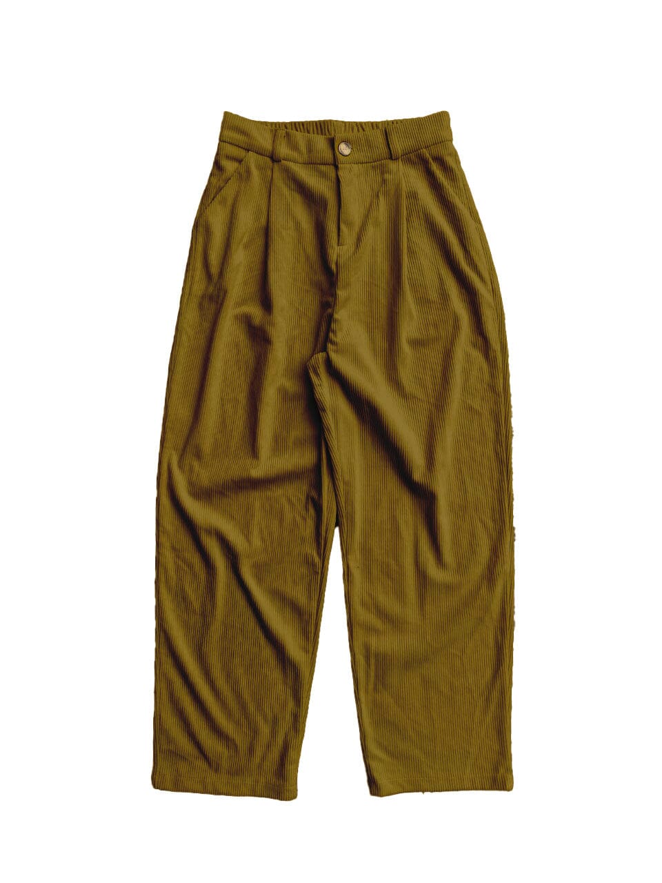 Retro Corduroy Straight Leg Pants Kawaii Side