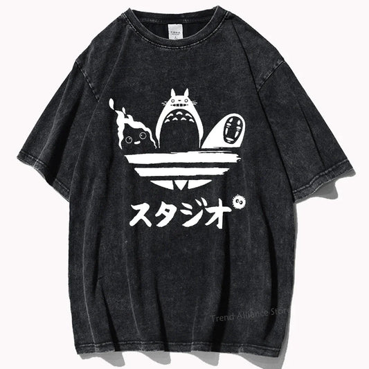 Camiseta Totoro Harajuku Retro Camiseta GatoGeek 4 PP (S) 